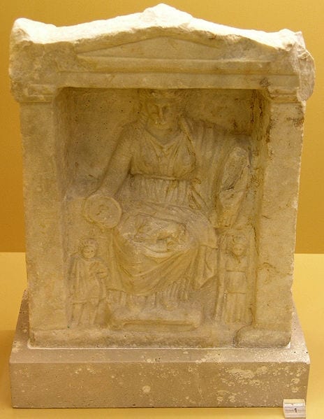 Античная Кибела из музея Агора, Афины.