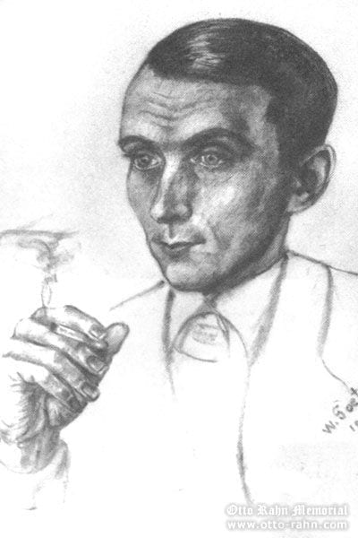 Portrait of <b>Otto Rahn</b> by Frau Hartnann (nee) Gotz, 1937 - a_1937_portrait_of_otto