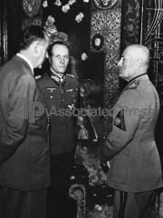 Otto Rahn, Erwin Rommel, Benito Mussolini in Italy on Jan. 22, 1944
