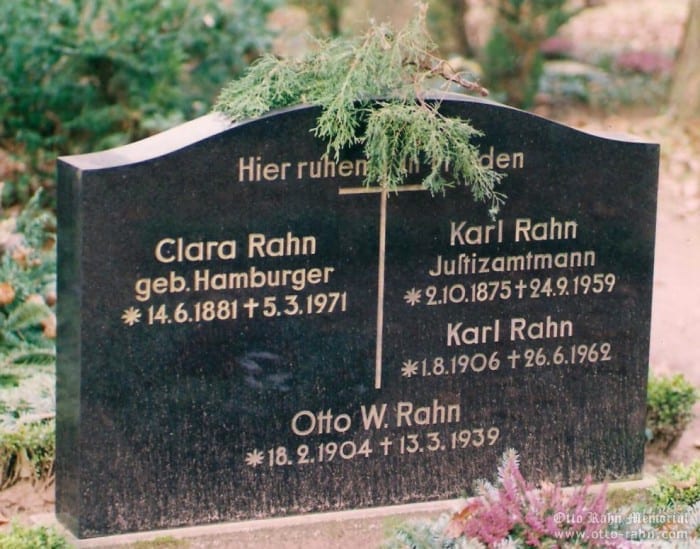 Rahns family grave in Darmstadt